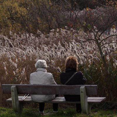 Women on bench