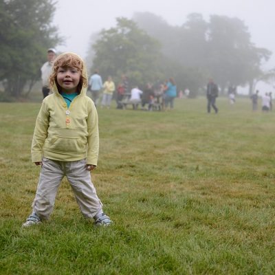 Young boy in a park