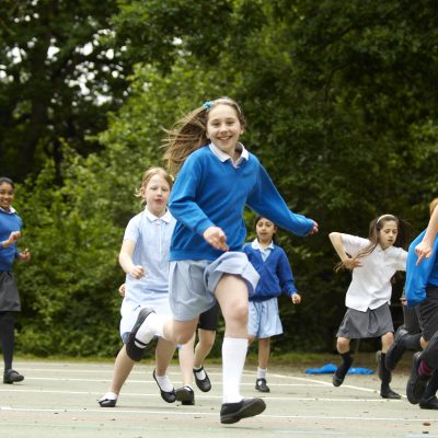 Children playing in playground