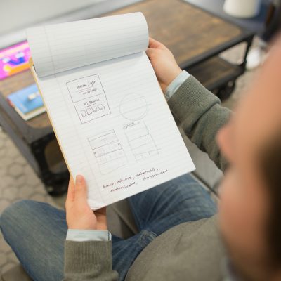 Man looking at paperwork