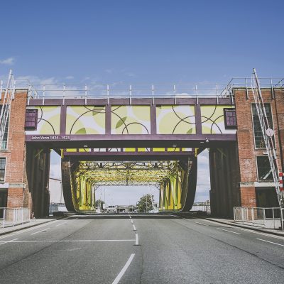 Road with bridge over it