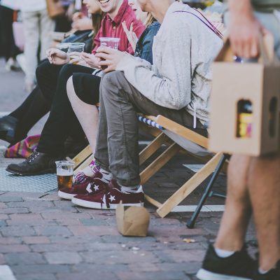 Young adults drinking