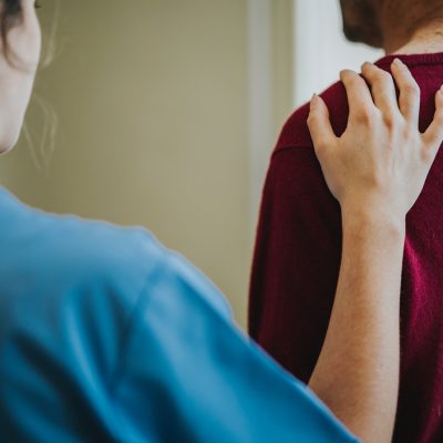 Nurse with patient