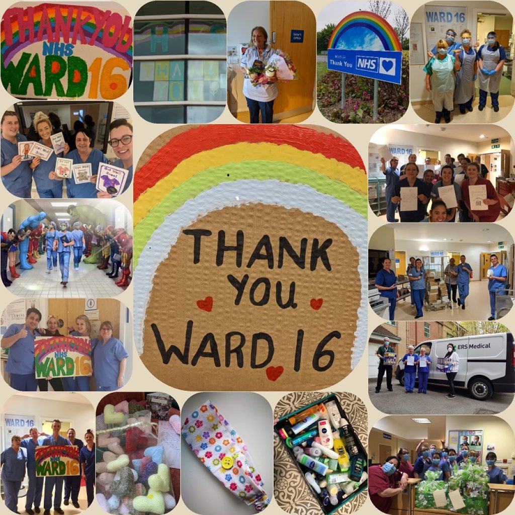 Thank you to hospital staff from Ward 16